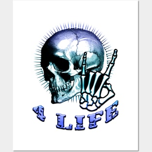 Metal 4 Life Blue Posters and Art